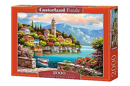 Puzzle 2000 piese - Puzzle 2000 piese Village Clock Tower 200696