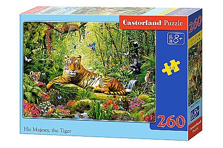 Puzzle 260 piese - Puzzle 260 piese His Majesty the Tiger Castorland 27569