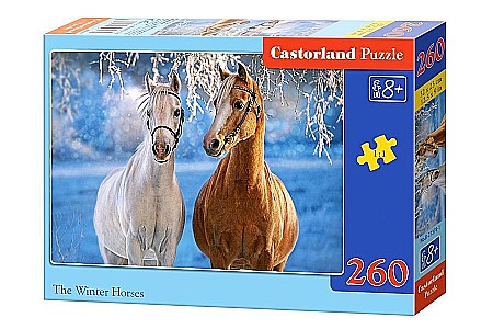Puzzle 260 piese - Puzzle 260 piese Winter Horses 27378