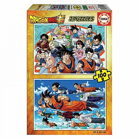 Puzzle cu 100 piese - Puzzle 2x100 piese Dragon Ball 18214