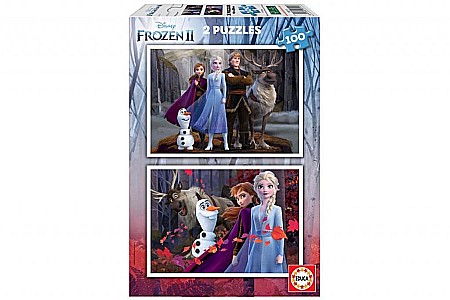 Puzzle 2 in 1 - Puzzle 2x100 piese Frozen 2 18111