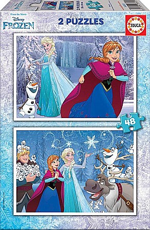 Puzzle - Puzzle 2x48 piese Frozen Educa 16852
