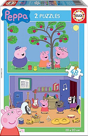 Puzzle - Puzzle 2x48 Piese Peppa Pig EDUCA 15920