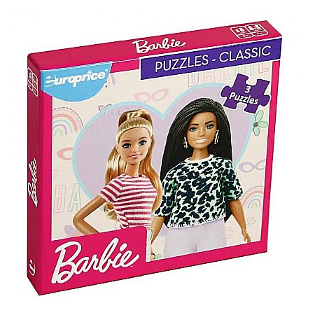 Puzzle - Puzzle 3 x 9 piese Barbie - Clasic