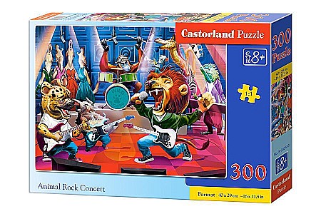 Puzzle 300 piese - Puzzle 300 piese Animal Rock Concert - Castorland 30453
