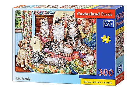 Puzzle 300 piese - Puzzle 300 piese Cat Family Castorland 30439