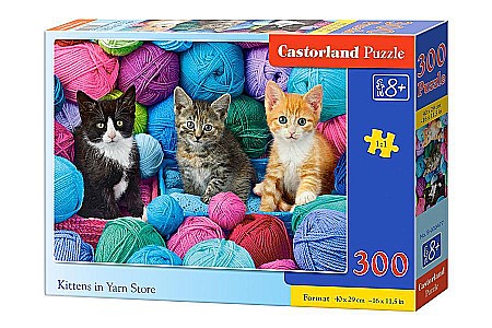 Puzzle 300 piese - Puzzle 300 piese Kittens in the Yarn Store Castorland 30477