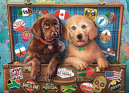 Puzzle 300 piese Stowaway Pups 030422 [1]