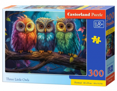 Puzzle 300 piese - Puzzle 300 piese Three Little Owls 030545 Castorland