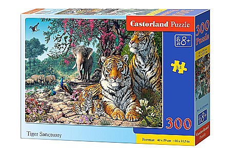 Puzzle 300 piese - Puzzle 300 piese Tiger Sanctuary Castorland 30484
