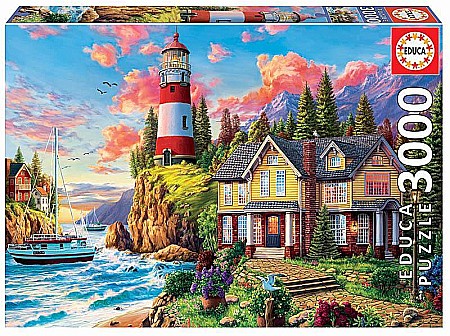 Puzzle 3000 piese - Puzzle 3000 piese Lighthouse Near the Ocean 18507