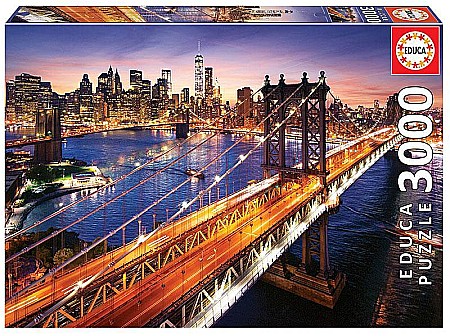 Puzzle 2000 piese - Puzzle 3000 piese Manhattan at Dusk 18508