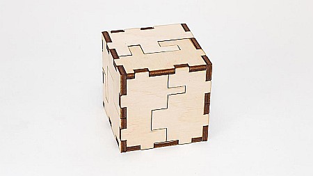 Puzzle 3D Lemn Cube Eco Wood Art [1]