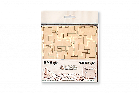 Puzzle 3D - Puzzle 3D Lemn Cube Eco Wood Art