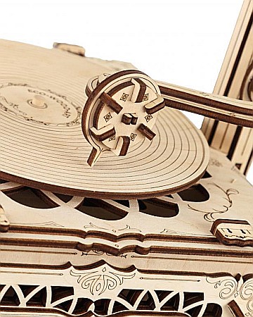 Puzzle 3D Lemn Gramophone Eco Wood Art [1]