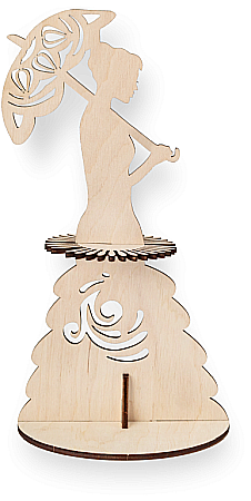 Puzzle - Puzzle 3D Lemn Lady with Umbrella Eco Wood Art
