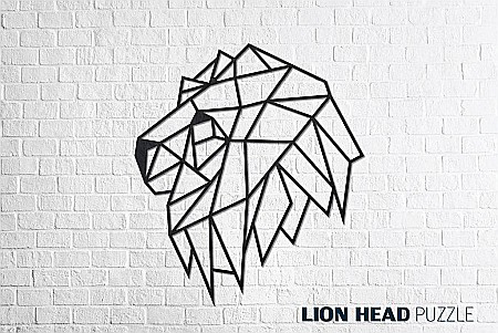 Puzzle 3D - Puzzle 3D Lemn Lion Head Eco Wood Art