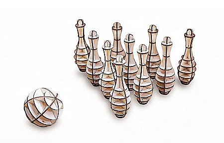 Puzzle 3D - Puzzle 3D Lemn Mini Bowling Eco Wood Art