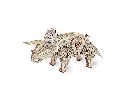 Puzzle 3D Lemn Triceratops Eco Wood Art [3]