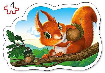 Puzzle 4 in 1 (3+4+6+9 piese) Animale din Padure 5079 [3]
