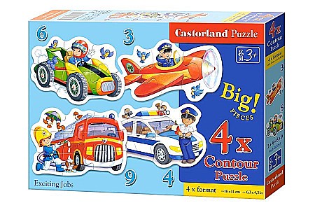 Puzzle 4 in 1 - Puzzle 4 in 1 (3+4+6+9 piese) Joburi Reale 5055