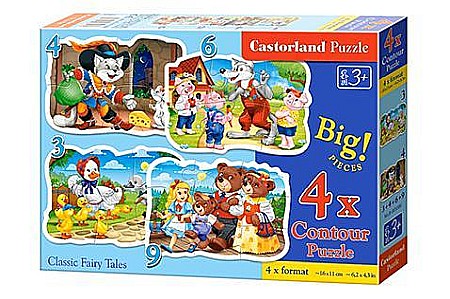 Puzzle 4 in 1 - Puzzle 4 in 1 (3+4+6+9 piese) Povesti Clasice 5086