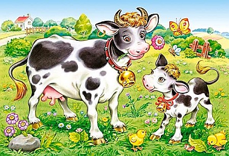 Puzzle 4 in 1 (8+12+15+20 piese) Animal Moms and Babies 4416 [4]