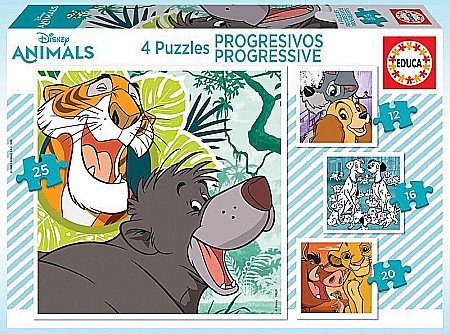 Puzzle 4 in 1 - Puzzle 4 in 1 Disney Animals 2 18628