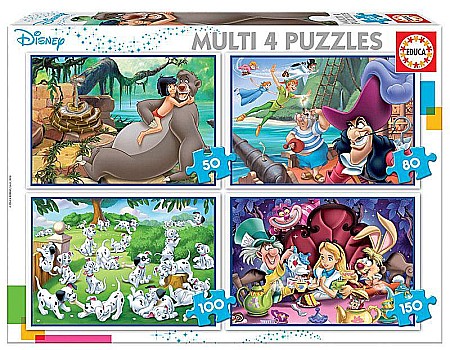 Puzzle 4 in 1 - Puzzle 4 in 1 Disney Classic 18105
