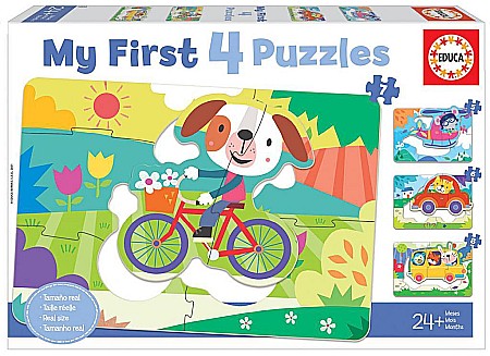 Puzzle - Puzzle 4 in 1 piese My Vehicles Educa 18898
