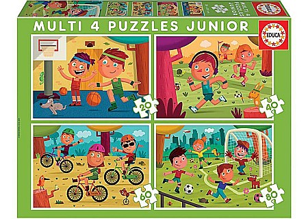 Puzzle - Puzzle 4 in 1 Sports 18602
