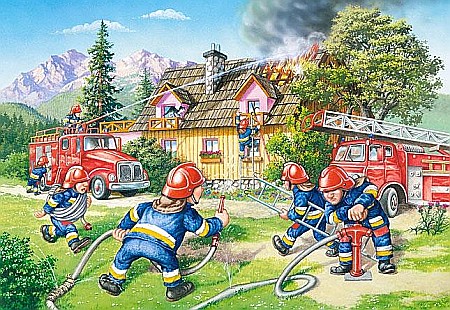 Puzzle 40 piese - Puzzle 40 de piese MAXI Pompieri 040025