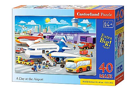Puzzle 40 piese - Puzzle 40 piese MAXI A Day at the Airport 40223