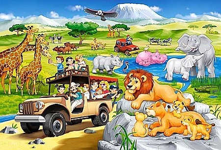 Puzzle 40 piese MAXI Aventura Safari 40322 [1]