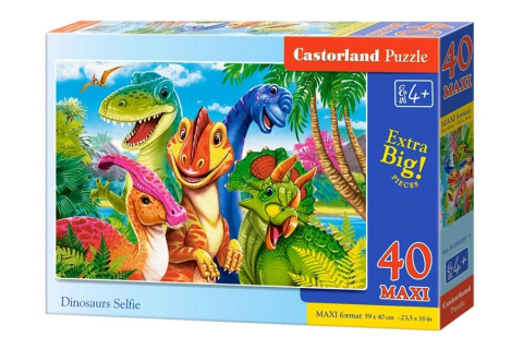 Puzzle 40 piese - Puzzle 40 piese Maxi Dinosaurs Selfie 040391 Castorland