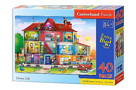 Puzzle 40 piese - Puzzle 40 piese Maxi House Life Castorland 40346