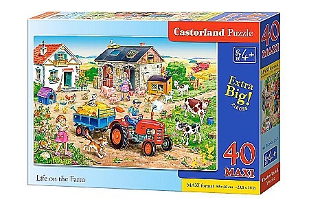 Puzzle 40 piese - Puzzle 40 piese MAXI Viata la Ferma 40193