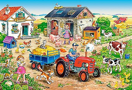 Puzzle 40 piese MAXI Viata la Ferma 40193 [1]