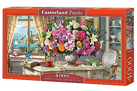 Puzzle - Puzzle 4000 piese Flori de Vara si o Cana de Ceai 400263