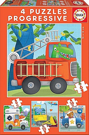 Puzzle - Puzzle 4x 6-16 piese Progressive Rescue Patrol 17144
