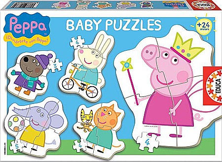 Puzzle - Puzzle 5 in 1 Baby Puzzle Peppa Pig 15622 EDUCA