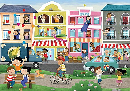 Puzzle 50 piese Detective Puzzle Busy Town 18894 EDUCA [1]