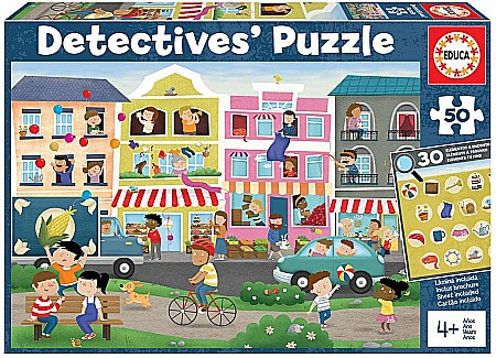 Puzzle - Puzzle 50 piese Detective Puzzle Busy Town 18894 EDUCA