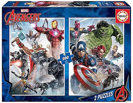 Puzzle 500 piese - Puzzle 500 piese 2 x 500 Avengers 17994