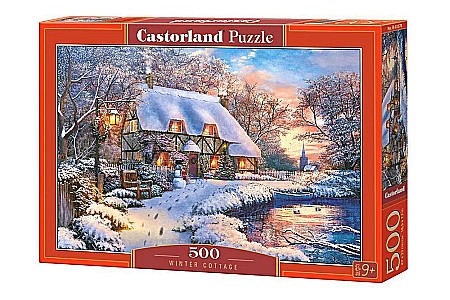 Puzzle 500 piese - Puzzle 500 piese Cabana Iarna 53278