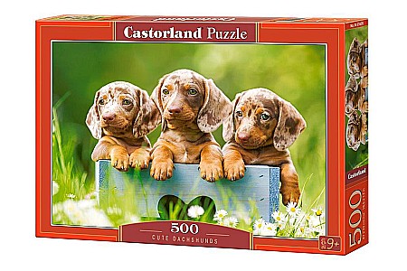 Puzzle 500 piese - Puzzle 500 piese Cute Dachshunds Castorland 53605