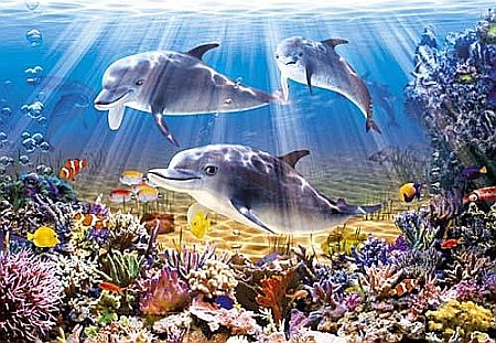 Puzzle 500 piese Delfini 52547 [1]