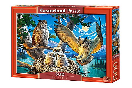 Puzzle 500 piese - Puzzle 500 piese Familie de Bufnite 53322