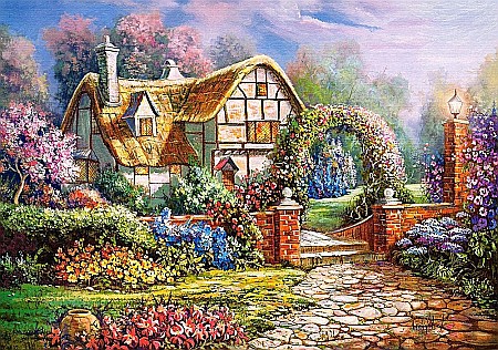 Puzzle 500 piese Gradinile din Wiltshire 53032 [1]