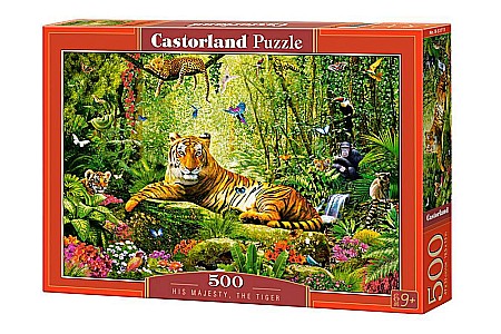 Puzzle 500 piese - Puzzle 500 piese His Majesty, The Tiger 53711 Castorland